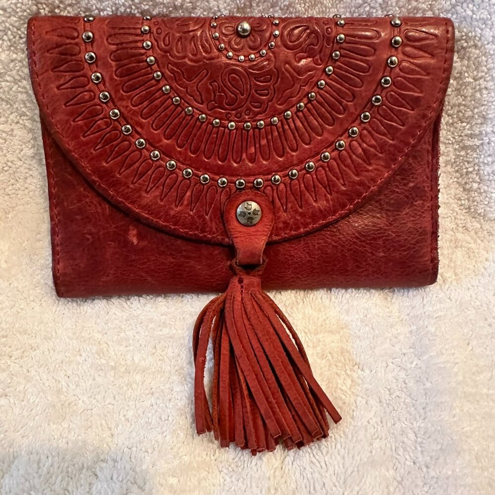 Patricia Nash Tooled Italian Leather Clutch/Wallet CLOSET CLEAROUT DISCOUNT